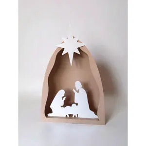 Minimalist Nativity Scene LED Light Christmas Decor