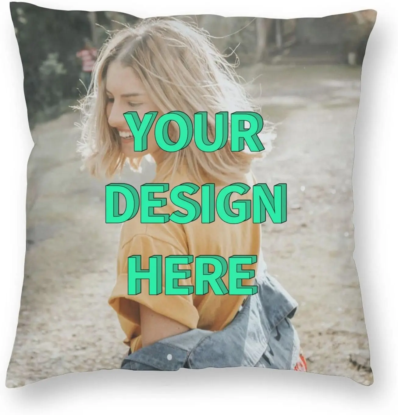 Custom Pillow Case, Design Photos or Text Customize Throw Pillowcase, Two-Sides Printed Cushion Covers, Personalized Pet Photo Pillow, Love Throw Pillow