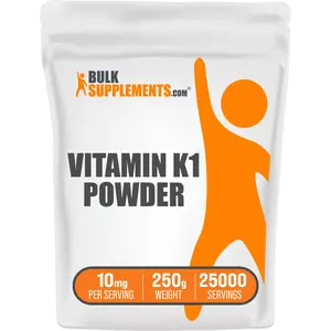 BulkSupplements - Vitamin K1 Powder - Bone Health - Heart Health - 100g-1kg - 10mg per Serving