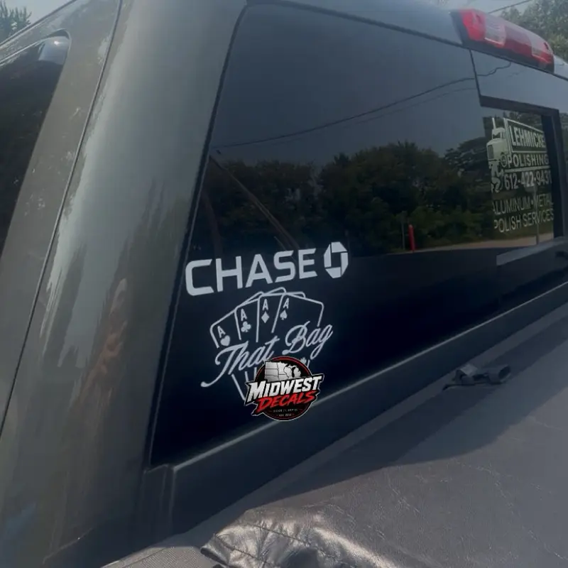 Chase that bag quality vinyl truck/car sticker