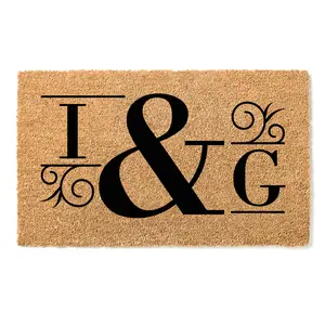 Custom Initial Doormat , Personalized Welcome Mat , Elegant Housewarming Gift , Personalized Entry Mat , Custom Outdoor Mat Gift , Custom Letter Doormat , Personalized Outdoor Mat , Aesthetic Housewarming Gift , Personalized Front Door Mat