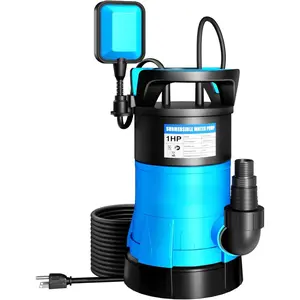 Submersible Sump Pump, 1HP 5300GPH High Flow Dirty Clean Water Transfer Pump with Automatic Float , 26FT Long Cord for Pond, Swimming Pool, Flooded Cellar, Aquarium and Irrigation