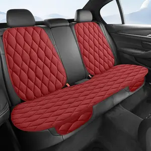 3pcs Car Seat Cushions, Summer Comfort, Plush Long Diamond Water Drop Design, Breathable, Rear Three Seats, Suitable for Sedan Mpv Suv Truck RV, Automotive Interior Cushion