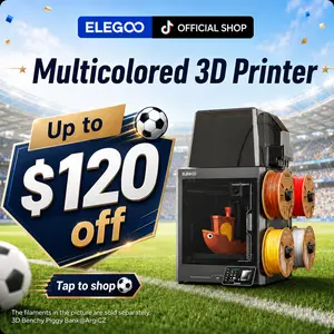 ELEGOO Centauri Carbon 2 Combo 3D Printer - Fully Auto Leveling, 500mm/s Fast Printing, CoreXY Structure, 256x256mm Large Build, Multicolor Capable, Beginner-Friendly for Family & School