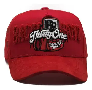 Adjustable Curved Brim Baseball Cap - 31 Hats & Mochila Boyz Collab, Red