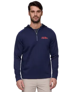 OLE MISS MADEFLEX LEGACY PERFORMANCE WAFFLE 1/4-ZIP HOODIE
