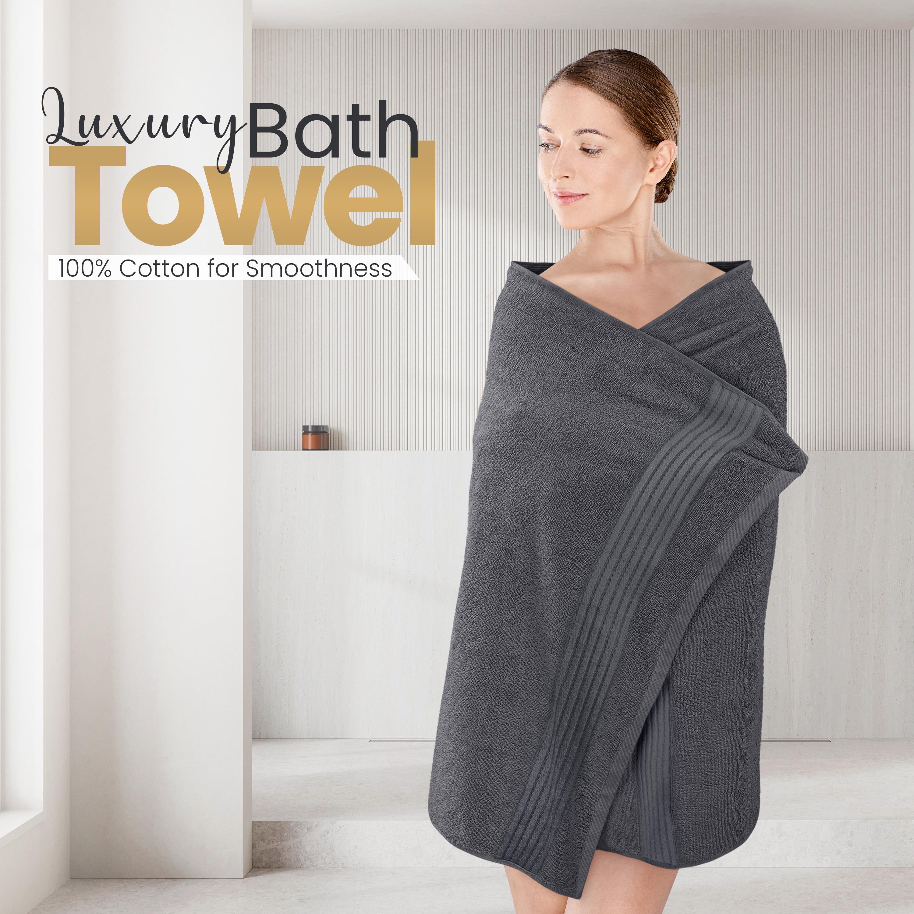 Utopia Towels 4 Pack Bath Towels, 27x54 Inches, 100% Ring Spun Cotton, Quick Dry & Soft, Highly Absorbent, Durable, Perfect for Daily Use Set Light sheet Premium Washcloth