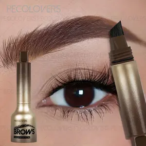 Natural Wild Eyebrow Pencil,Long-Lasting,Waterproof,Press-type Eyebrow Pencil,Easy to Apply, Suitable for Beginners,Eyebrow Makeup, Eyebrow Makeup Products