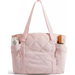 Crush Tote Bag for Women, 20L Puffer Work Tote with Zipper, Travel Essentials Quilted Nurse Hospital Bag