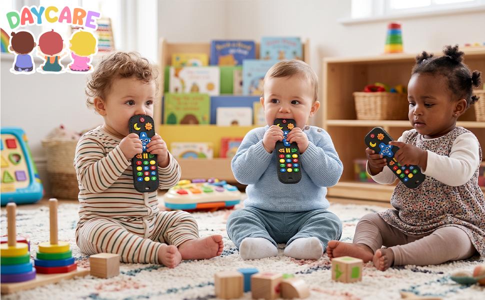 Baby Teething Toys Silicone Baby Remote Teether Over 3 Months - Baby Essentials Sensory Chew Toys - Baby Teether for Teething Relief - BPA Free Infant Toys Baby Shower Gifts