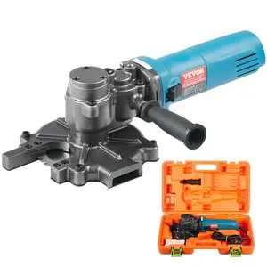 Summervibes VEVOR Electric Rebar Cutter, 1100W Portable Rebar Cutter, Cutting up to 3/2 inch (4-40mm) Rebar, High Power Steel Concrete Rebar Cutter with Auxiliary Small Handle Tool Case, RD-10