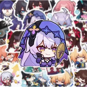 10/99Pcs Game Honkai: Star Rail Sticker Cute Character Q-version Avatar Decorative Decals for DIY Bottle Helmet Luggage Kids Toy