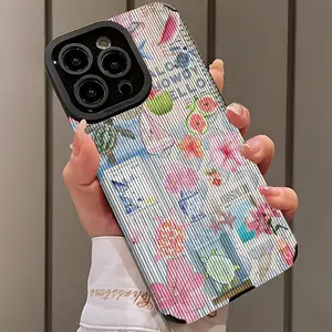 Oil Painting Grape Hyacinth Flower Sea Pattern Shockproof Ultra-Thin Protection Case for iPhone 17/16/15/14/13/12/11/plus/pro Max, Dust-Proof & Beautiful Gift