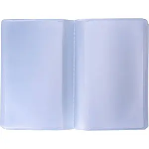 2 Pieces Plastic Wallet Insert Credit Card Holder with 10 Page 20 Slots and 10 Page 10 Slots, Transparent