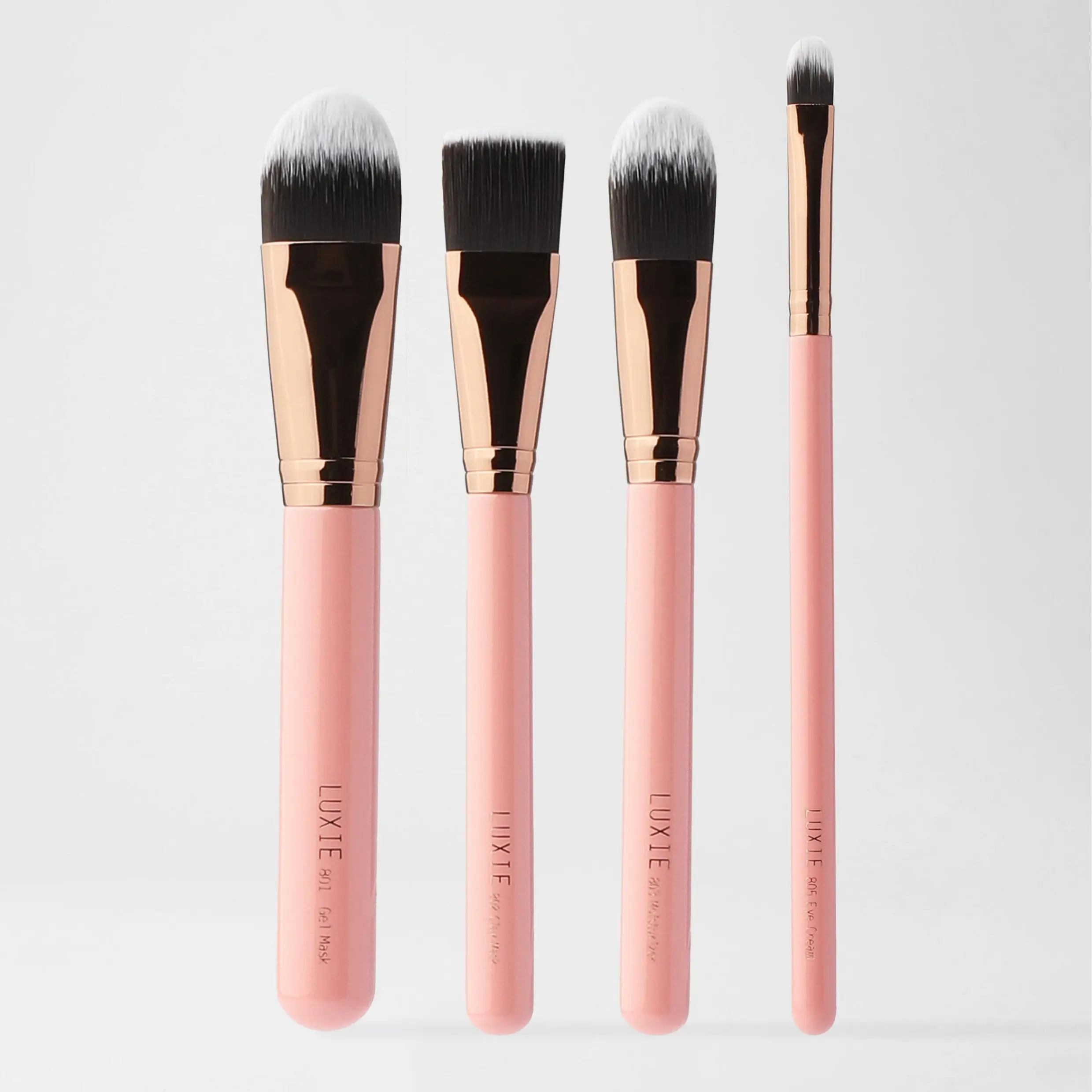 LUXIE SKINSENTIALS Makeup Brushes 4 PIECE SET, Eye, Moisturizer, Clay mask and Gel mask Brushes