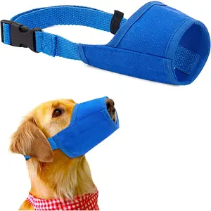 Dog Muzzle for Small Medium Sized Dogs Anti Biting Barking Chewing, Soft Dog Muzzles Adjustable Drinkable Mouth Guard Cover for Puppy Licking Grooming