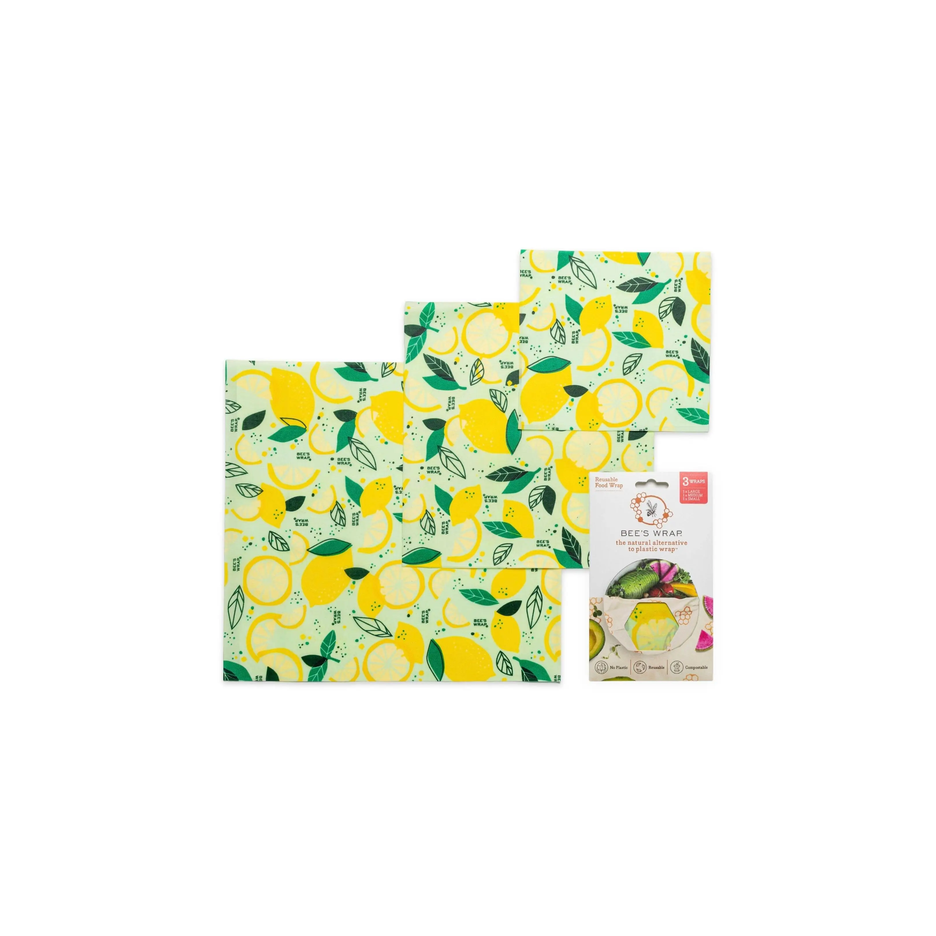 Bee's Wrap Assorted 3 Pack Reusable Beeswax Wraps Containers Kitchen Bee's Wrap Assorted 3 Pack Reusable Beeswax Wraps Containers Kitchen