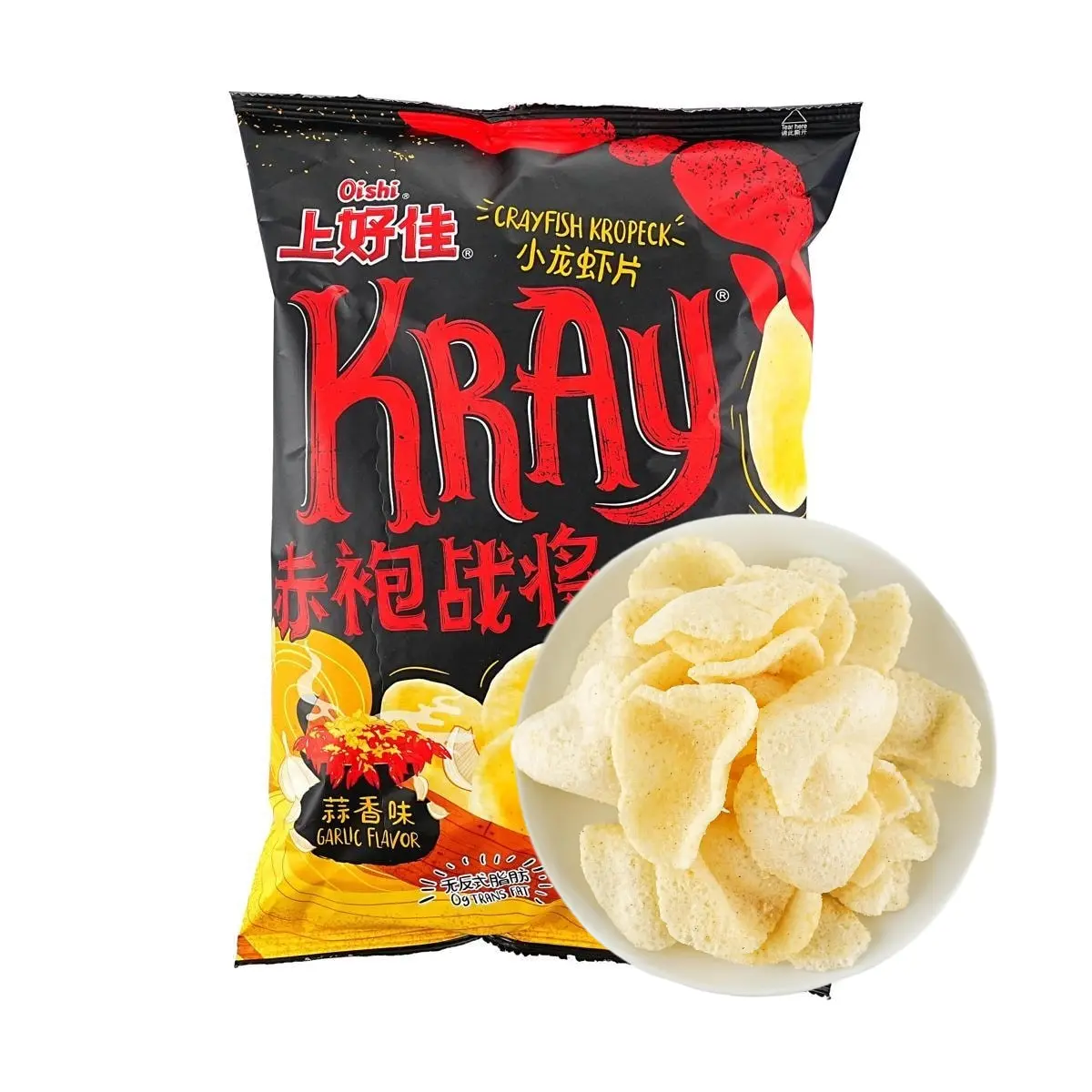 OISHI Crayfish Chips Garlic Flavor 70g - Crispy Snack for Seafood Lovers OISHI Crayfish Chips Garlic Flavor 70g - Crispy Snack for Seafood Lovers