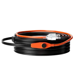 VEVOR Pipe Heating Cable 60FT 7W/FT Heat Tape for Pipes with Built-in Thermostat
