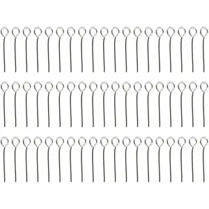 Shapenty Mini Stainless Steel Wire Eyepins Beading Small Open Eye Head Pins Needles for DIY Craft Bead Earring Pendant Necklace Bracelet Keychain Jewelry Charm Finding Making, 120PCS (15mm)