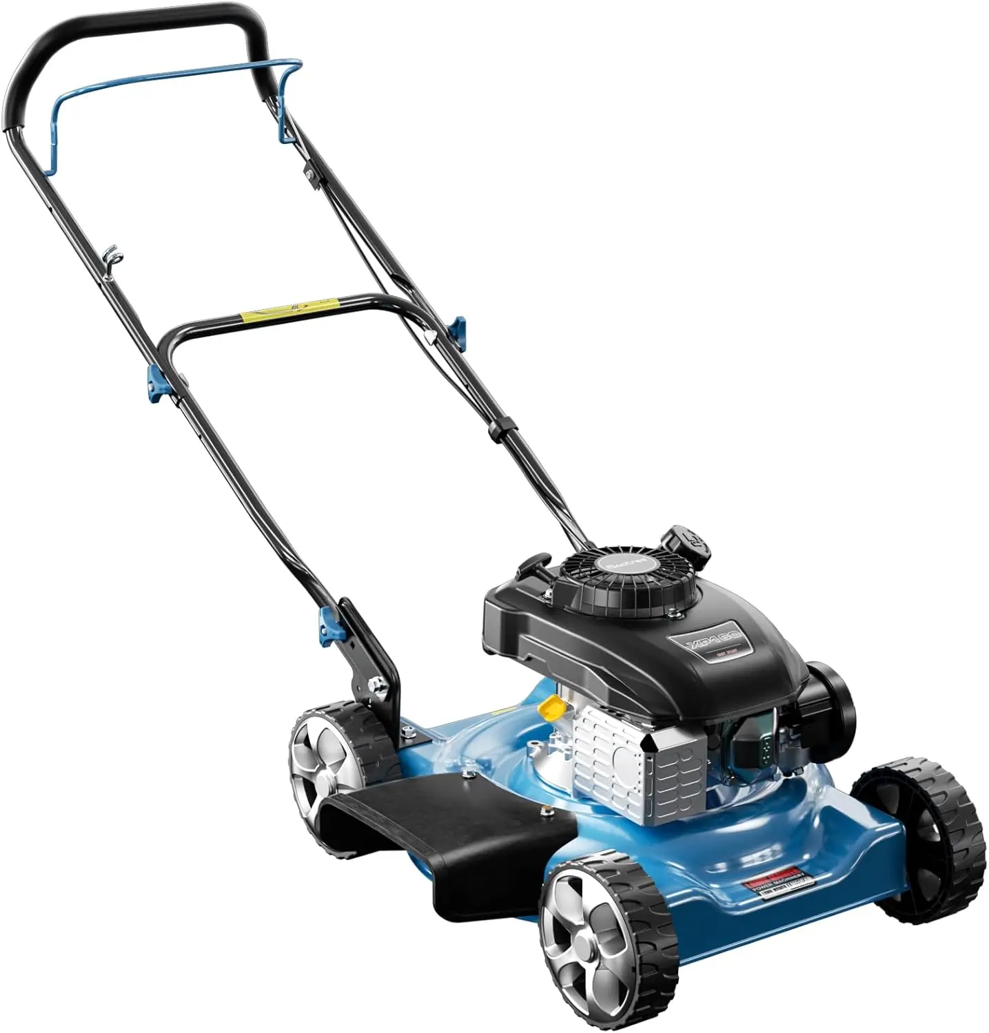 20-Inches Gas Powered Push Lawn Mower - 144cc 4-Stroke Walk Behind Grass Cutter with Push Handle, 2-in-1 Side Discharge & Side Cut, Mulching Function, Lightweight for Small Lawns Under 1/4 Acre