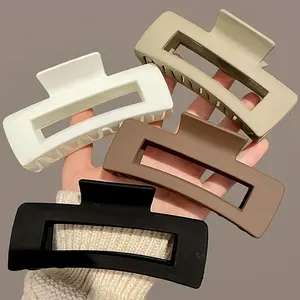 High-end, exquisite acrylic hair claw clip, large size, suitable for women with thick hair, back of the head hair clip, fashionable shark clip hair accessory.