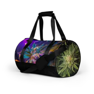 ALAZA Flower Power Sports Gym Bag - 100% Polyester, Durable Water-Resistant, 7.93 Gal Capacity, Dual Padded Handles, T-Piping Design for Yoga & Fitness