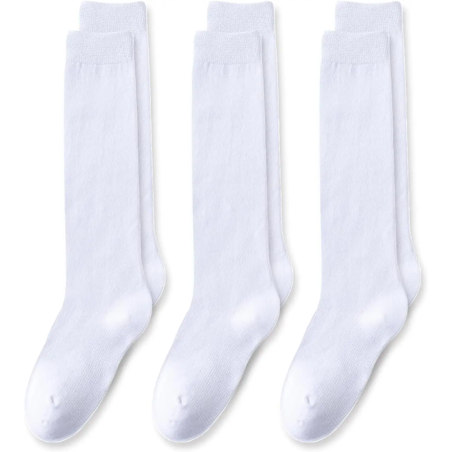 XSOK39  Girls Knee High Socks Seamless Cotton School Uniform Socks Kids Boy Over the Calf Socks 3/5 Pack