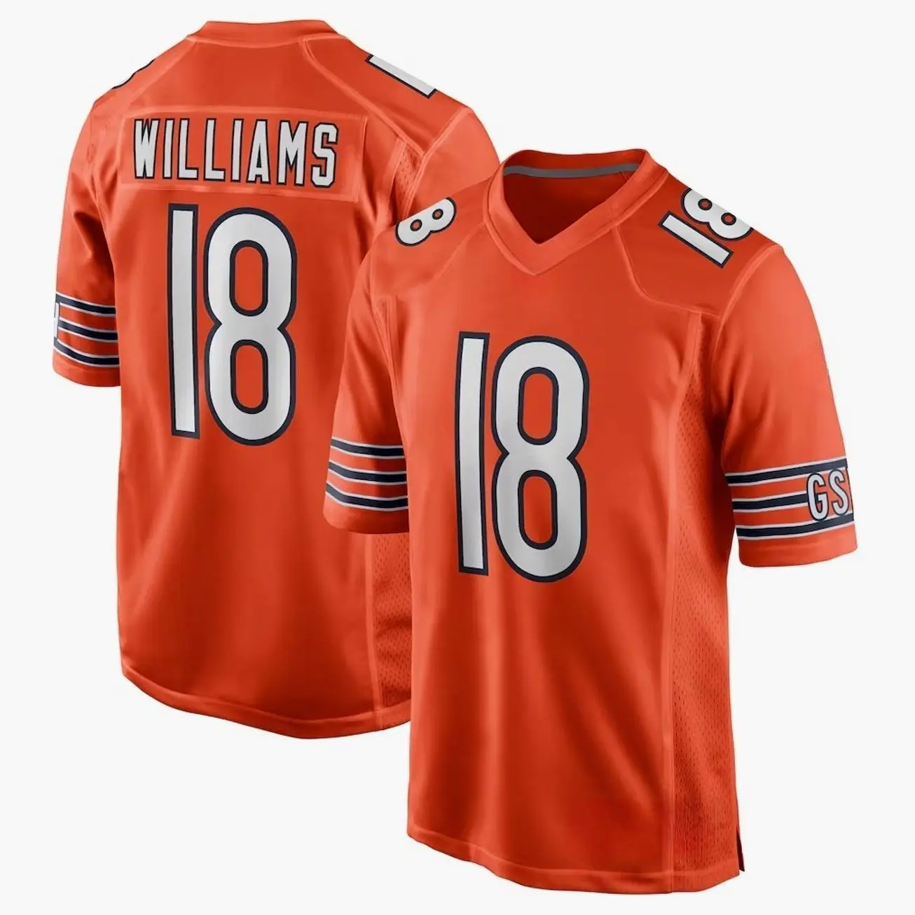 Unisex Football inspired by Chicago Williams 18 Alternate Player Game Jersey - Orange