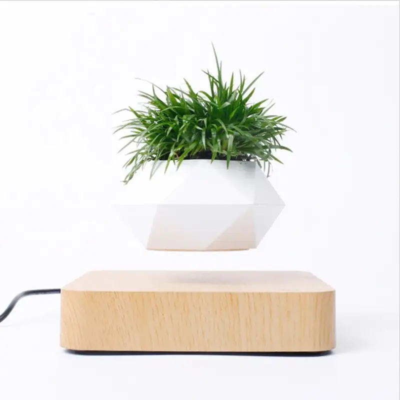 Fast Shipping Magnetic Suspension Flower Pot Levitating Air Bonsai Plant Succulent Patio Decoration Desktop Christmas Gift NONE