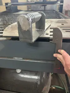 Bolt on Fire Box Handle. Adjustable, with notches to control the amount of air flow.