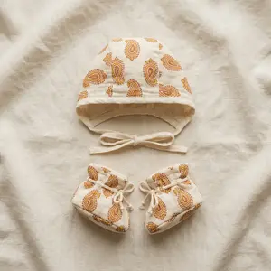 The Heritage Paisley Bonnet & Booties Set