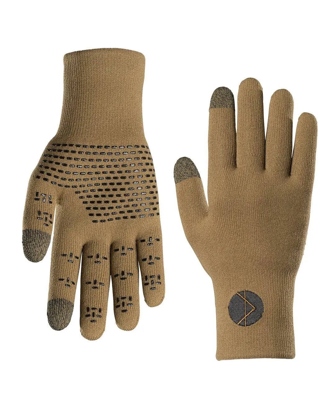 Cross Point Waterproof Knit Gloves: Pro Wool - Breathable, Touchscreen, Low Profile, 3D Molded, Textured Grip, Merino Wool