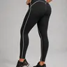 CatchHalo UltraSculpt Seamless Yoga & Workout Leggings with Vertical Contour Lines - High-Waist Sculpt Scrunch Pants for Multi-Sport Activities