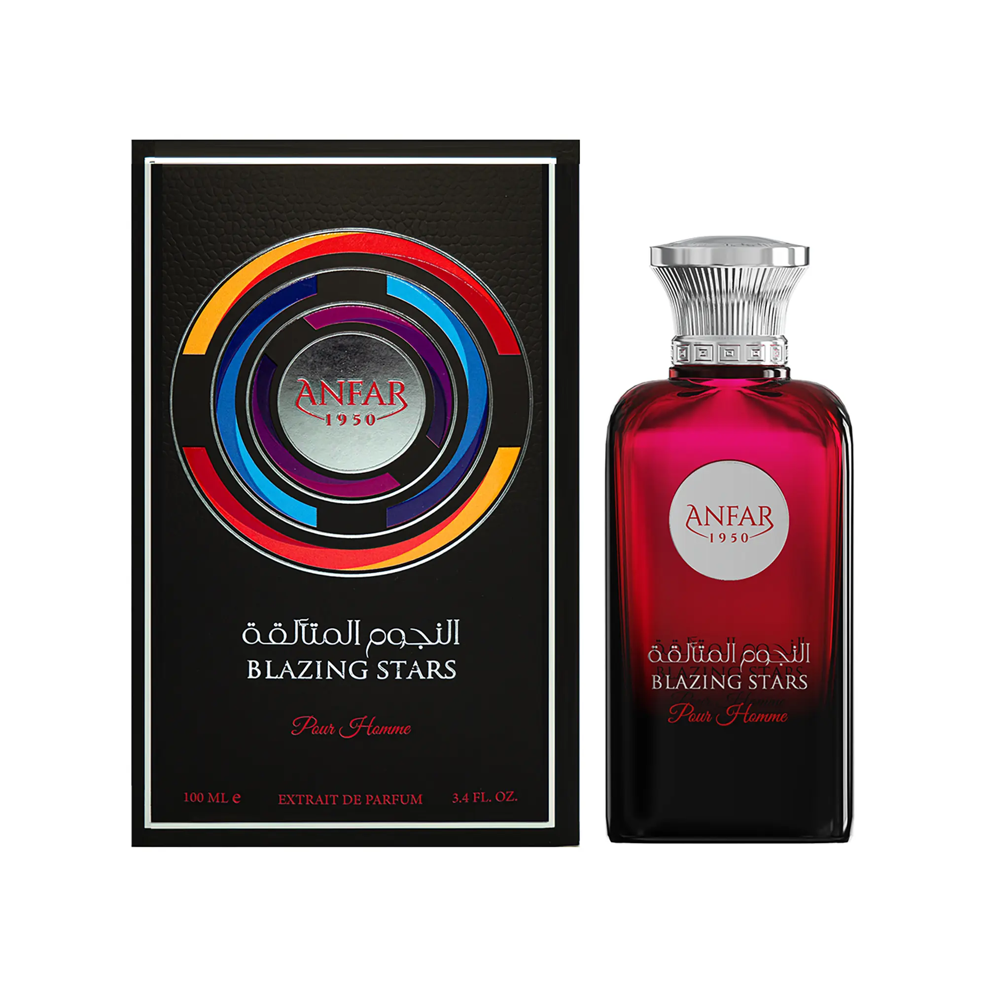 Anfar Blazing Stars - Cologne for Men - Gourmand Fragrance - Opens with Fruity Notes of Strawberry, Strawberry Caramel, and Blackberry - 3.4 oz
