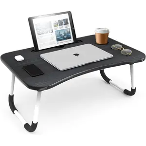 Laptop Bed Tray Table Adjustable Laptop Stand Portable Lap Desks with Foldable Legs Reading Desk for Sofa Couch Floor - Large
