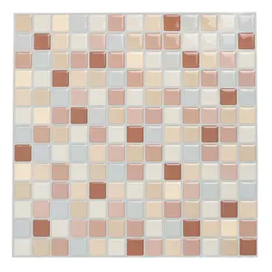 Jeedeson Pink Peel and Stick Tile for Kitchen Backsplash 10 in. x 10 in(10-Pack)