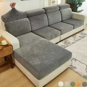 Elastic Sofa Cover Deep Gray Leaf Texture Stretch Slipcover Non Slip Waterproof Furniture Protector Sofa Couch Covers for L Shape Couches All Seasons