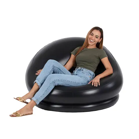 AirCandy BloChair - Classic 8-Ball Round PVC Inflatable Chair, Durable Lightweight Pre-Assembled Customizable 40 – 49 In Furniture, Cozy 46x40x28 in 250lbs Indoor/Outdoor Accent Piece for Adults’ Relaxation