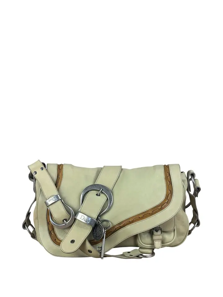 Pre-owned na Shoulder Bags Christian Dior Vintage Beige Marrakech Medium Shoulder Bag