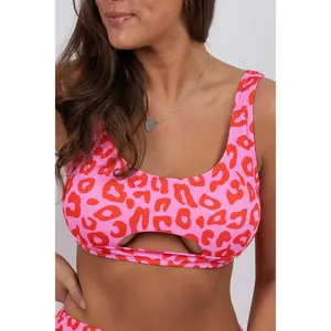 Feel The Sunshine Swimsuit Top (Pink Leopard) Feel The Sunshine Swimsuit Top (Pink Leopard)