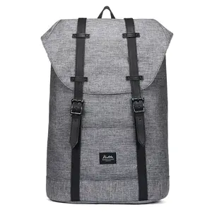 KAUKKO backpack women men daypack with laptop compartment for 14 inch notebook for leisure job university travel hiking