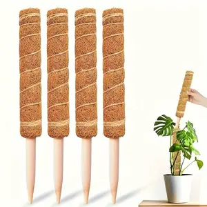 Plant Moss Coconut Shell Pole, Bendable Plant Heart Leaf Vine Climbing Support Extended Palm Rattan Stick, Indoor Balcony Garden Garden Flower Decoration