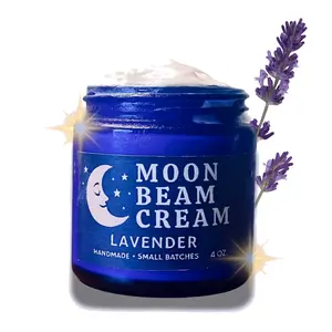 Magnesium Sleep Cream / Nightly Nervous System Calm / Moon Beam Sleep Cream LIVE SMALL BATCH - Lavender Magnesium Body Butter for Nighttime Routine (Sleep + Relaxation)