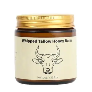 Lopeie Whipped Grass-Fed Beef Tallow Honey Balm - 4 Oz,Moisturizing Soft, Smooth Skin - Handmade Moisturizer - Lavender,Hydrating, Comfort,, Luminous Firming, Body Care, Hydrating Dry Skin