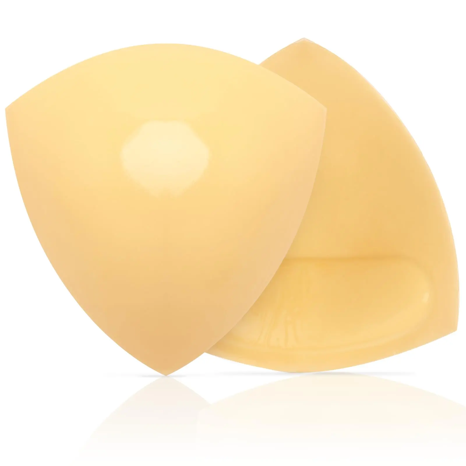 Triangle Dual-Sided Self-Adhesive Nipple Covers, Silicone Padding Inserts, Thickened Small Breast Enhancer V-Shaped Chest Pads, Sticky Bra Pads, Removable Bra Pads