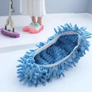 Lazy Cleaning Shoe Covers 2-in-1 Floor Mop Slippers Detachable Washable Dust Waxing Anti-Slip Home Cleaning Shoes Pet Hair Duster Tool House Dust Remover Slippers