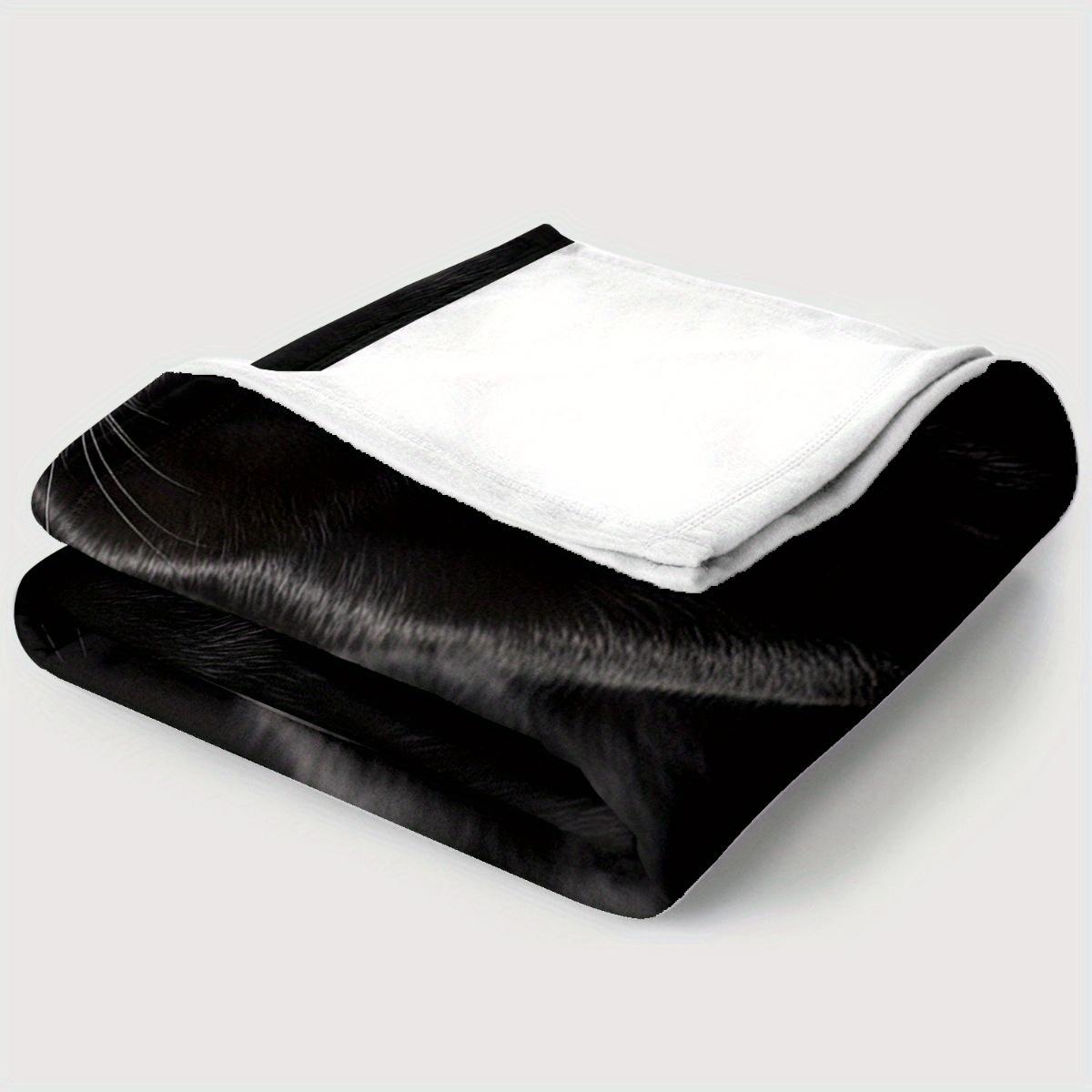 Black Cat Pattern Blanket - Soft and Lightweight Flannel Sofa Bed Cover, Four Seasons Universal Living Room Camping Travel Comfort Blanket - Modern Home Decoration Gift (Dark Background), Cat Design Black Cat Pattern Blanket - Soft and Lightweight Flannel Sofa Bed Cover, Four Seasons Universal Living Room Camping Travel Comfort Blanket - Modern Home Decoration Gift (Dark Background), Cat Design