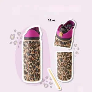 Wild at Heart Owala 32oz Limited Edition Leopard Print Water Bottle