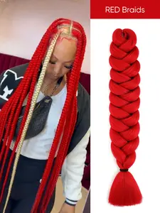 rown Pre-Stretched Hair Extensions, Synthetic Hairpieces, Jumb Weave Hair 40 Inch 1 Pack Low Temperature Synthetic Braided Hair Weave Extensions Synthetic Fiber Braids Women Weave Hair Yaki Texture, Hot Water Setting 165g/Pack
